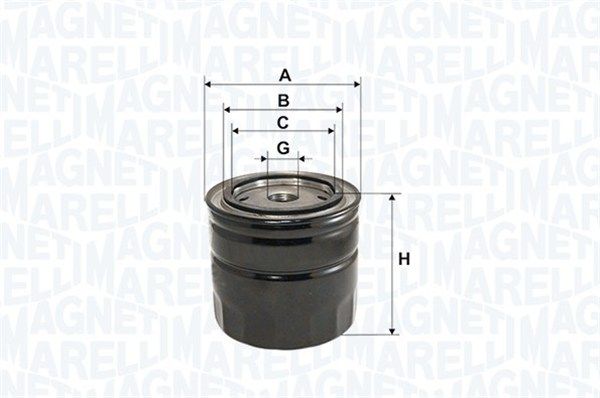 MAGNETI MARELLI Eļļas filtrs 152071758745